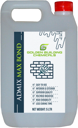 Admix Max Bond - Concrete Super Plasticizer. Golden Building Chemicals, Chennai.